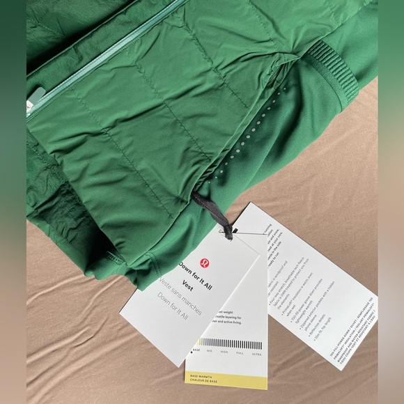 lululemon Down for It All Vest - Everglade Green - Size 4 - Picture 5 of 5